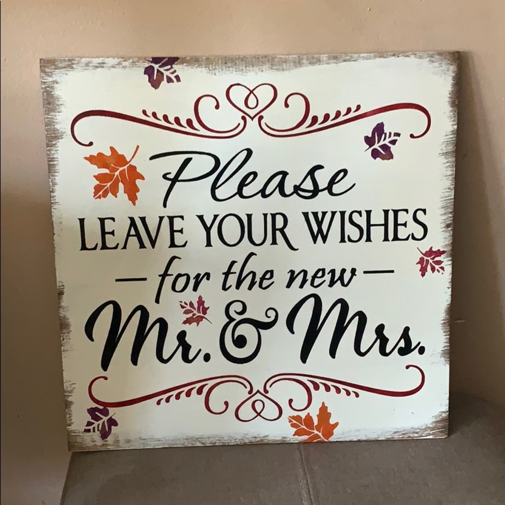 Wedding Sign “Well Wishes”